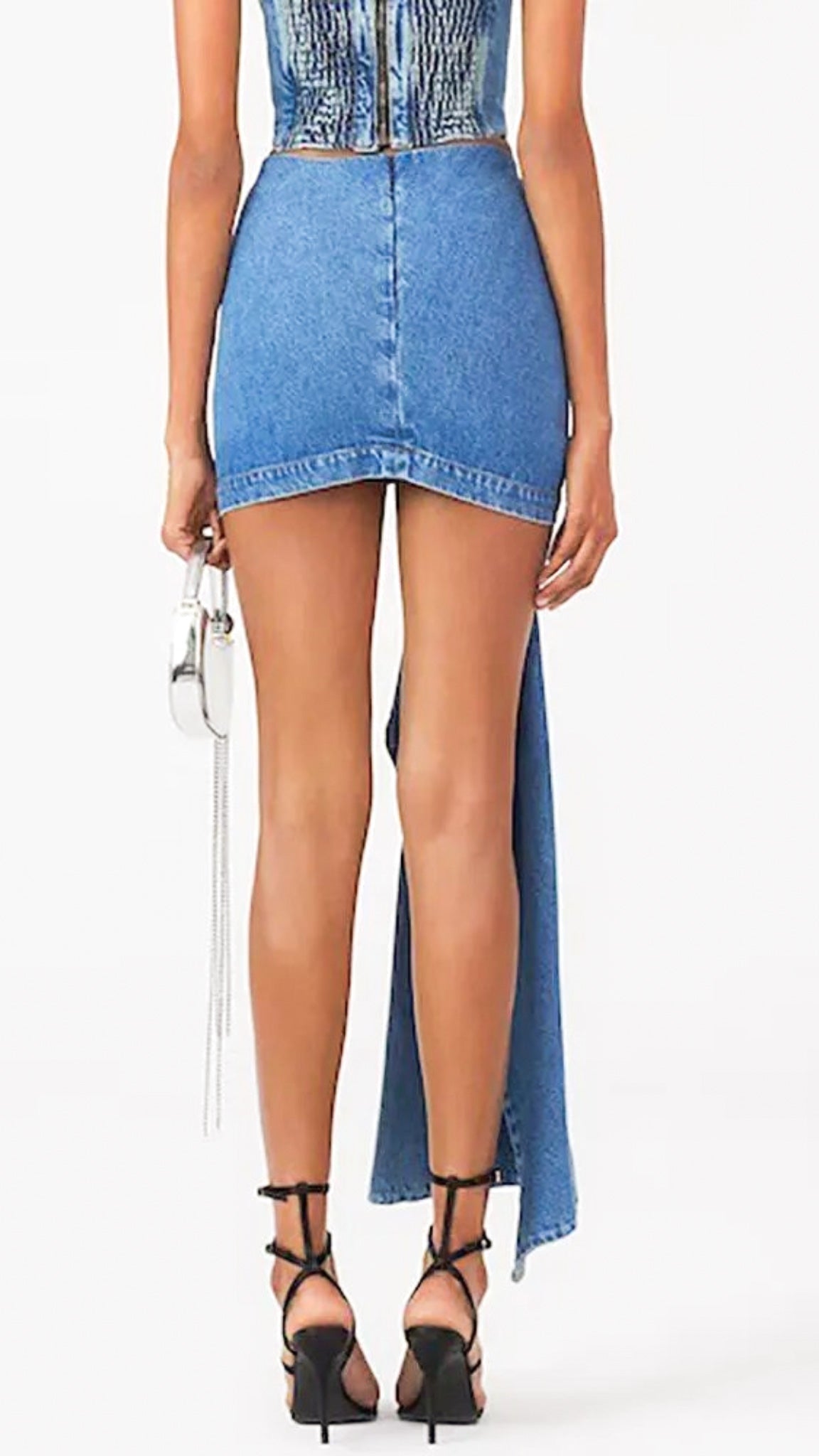 Petra Elaborate Denim Mini Skirt
