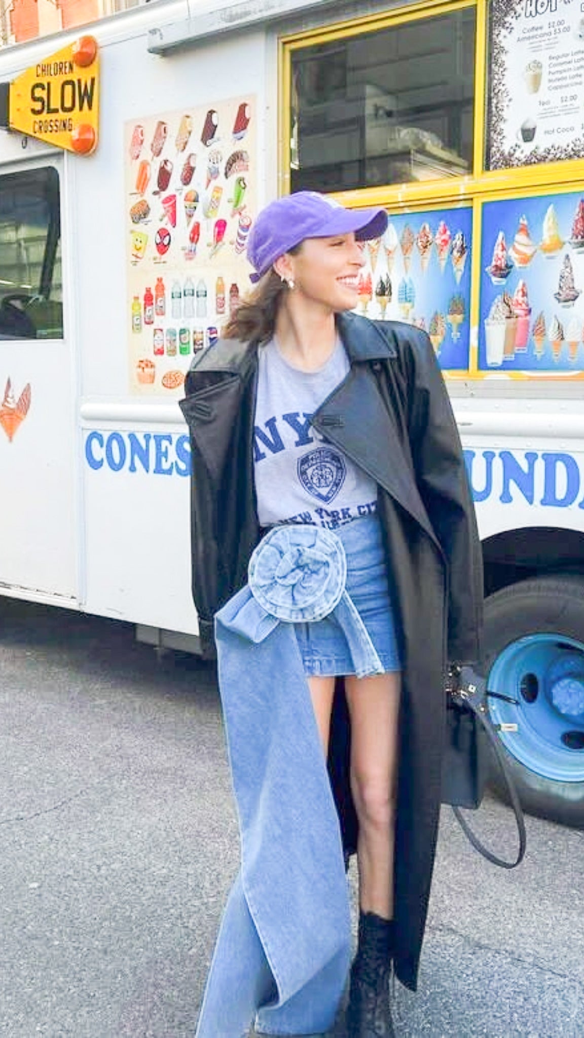 Petra Elaborate Denim Mini Skirt