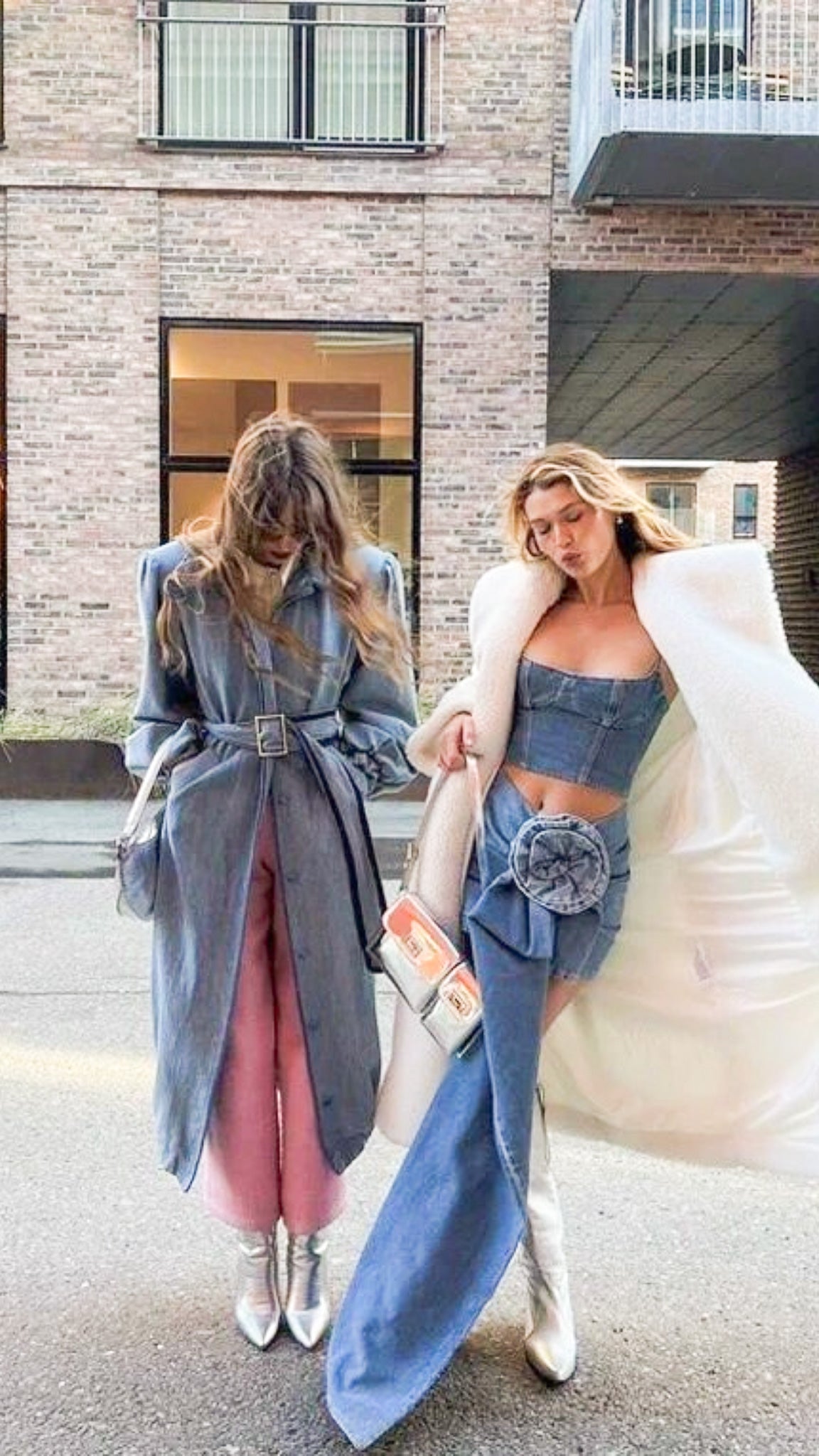 Petra Elaborate Denim Mini Skirt