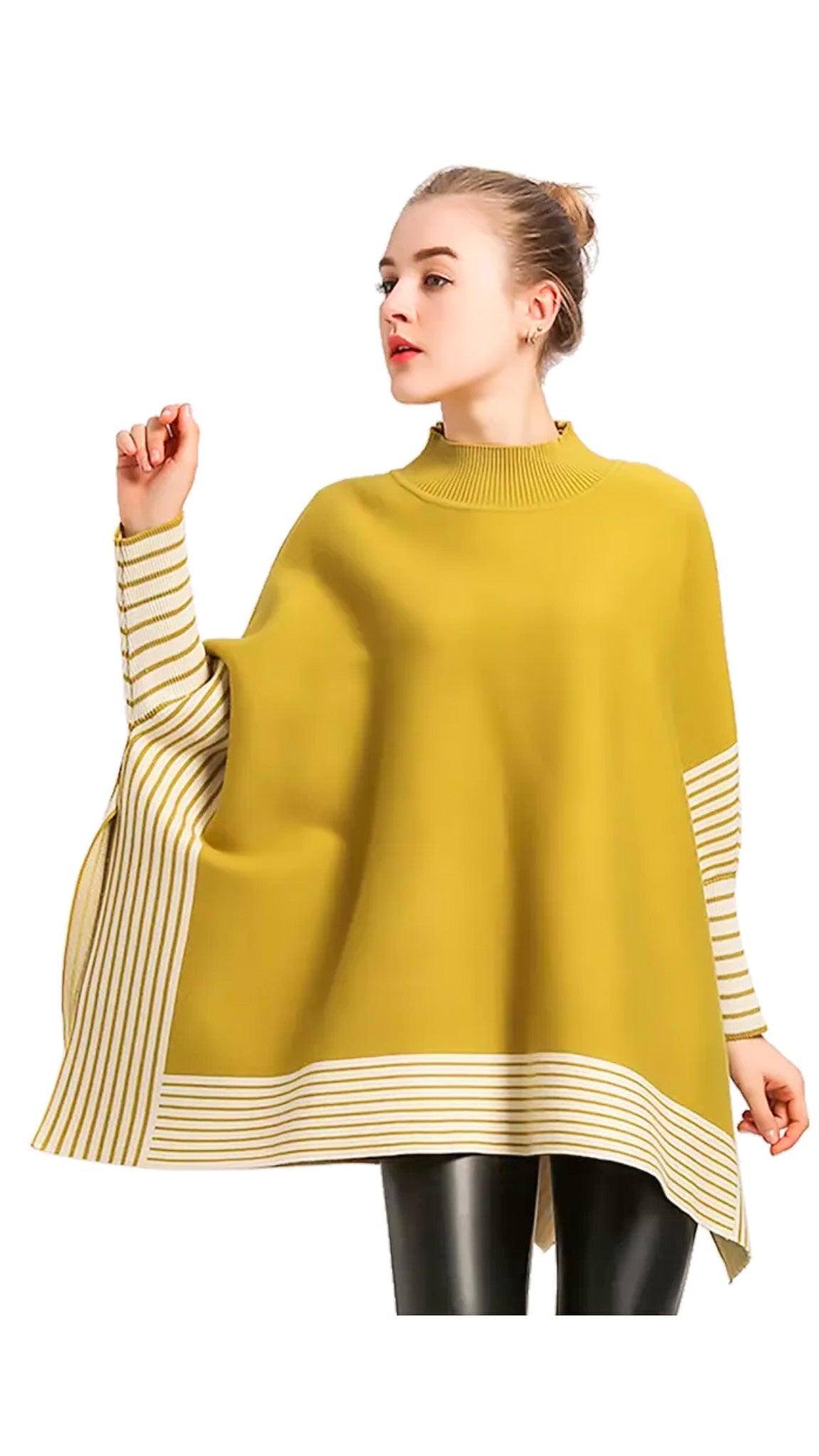 Harper Striped Poncho