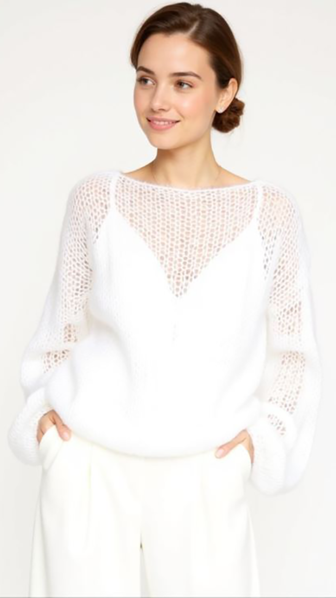 Gwyneth Mesh Knitted Pullover