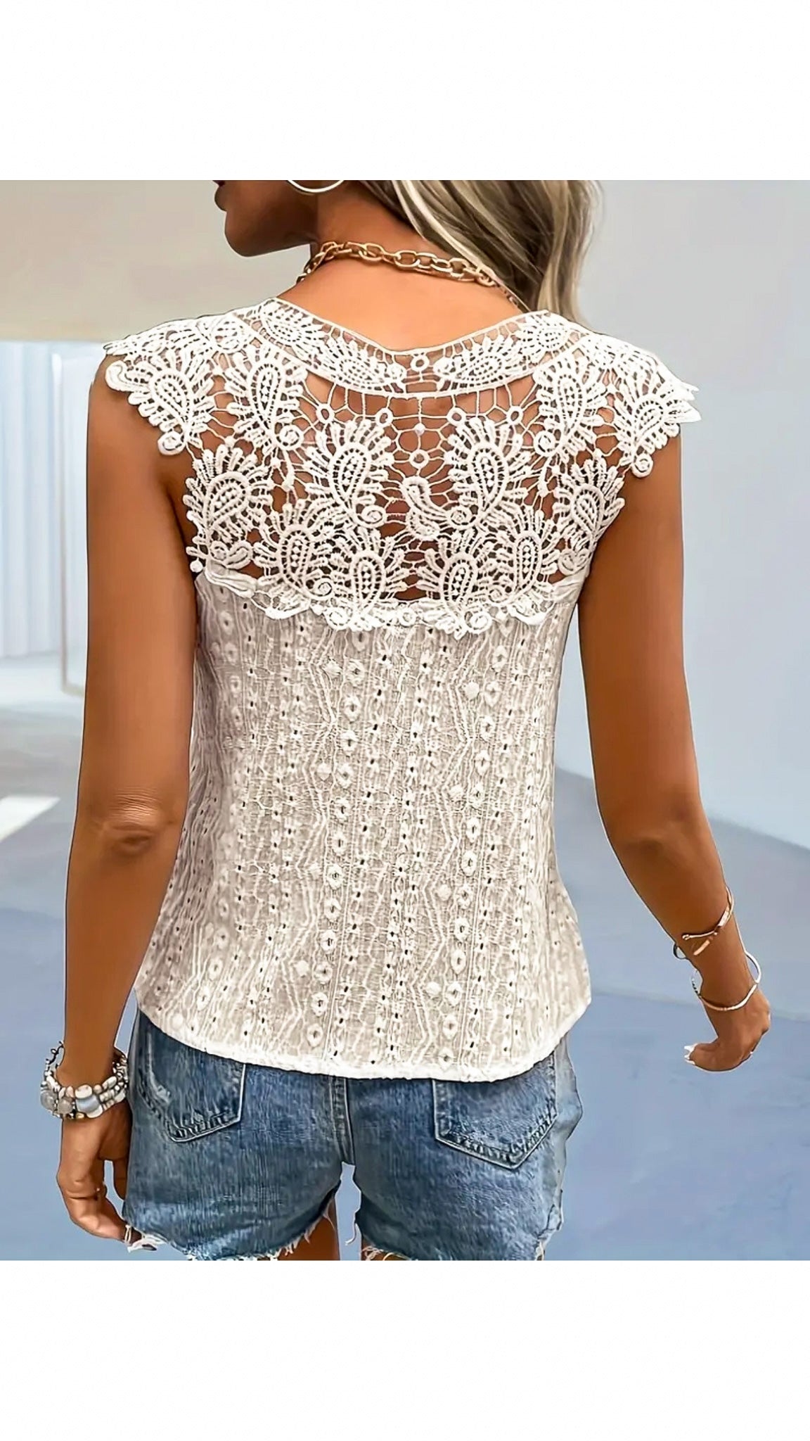 Lydia Lace Yoke Blouse