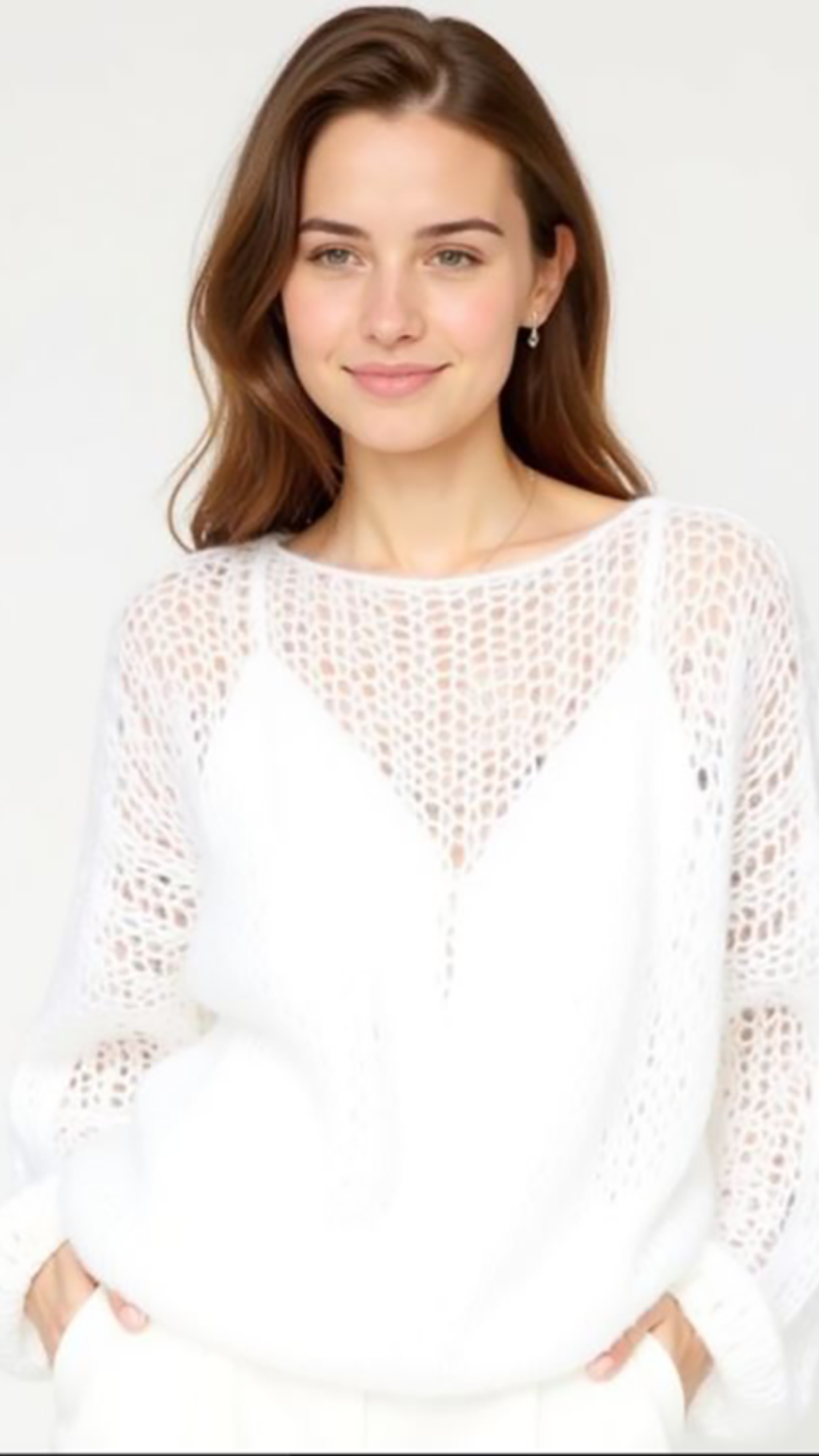 Gwyneth Mesh Knitted Pullover