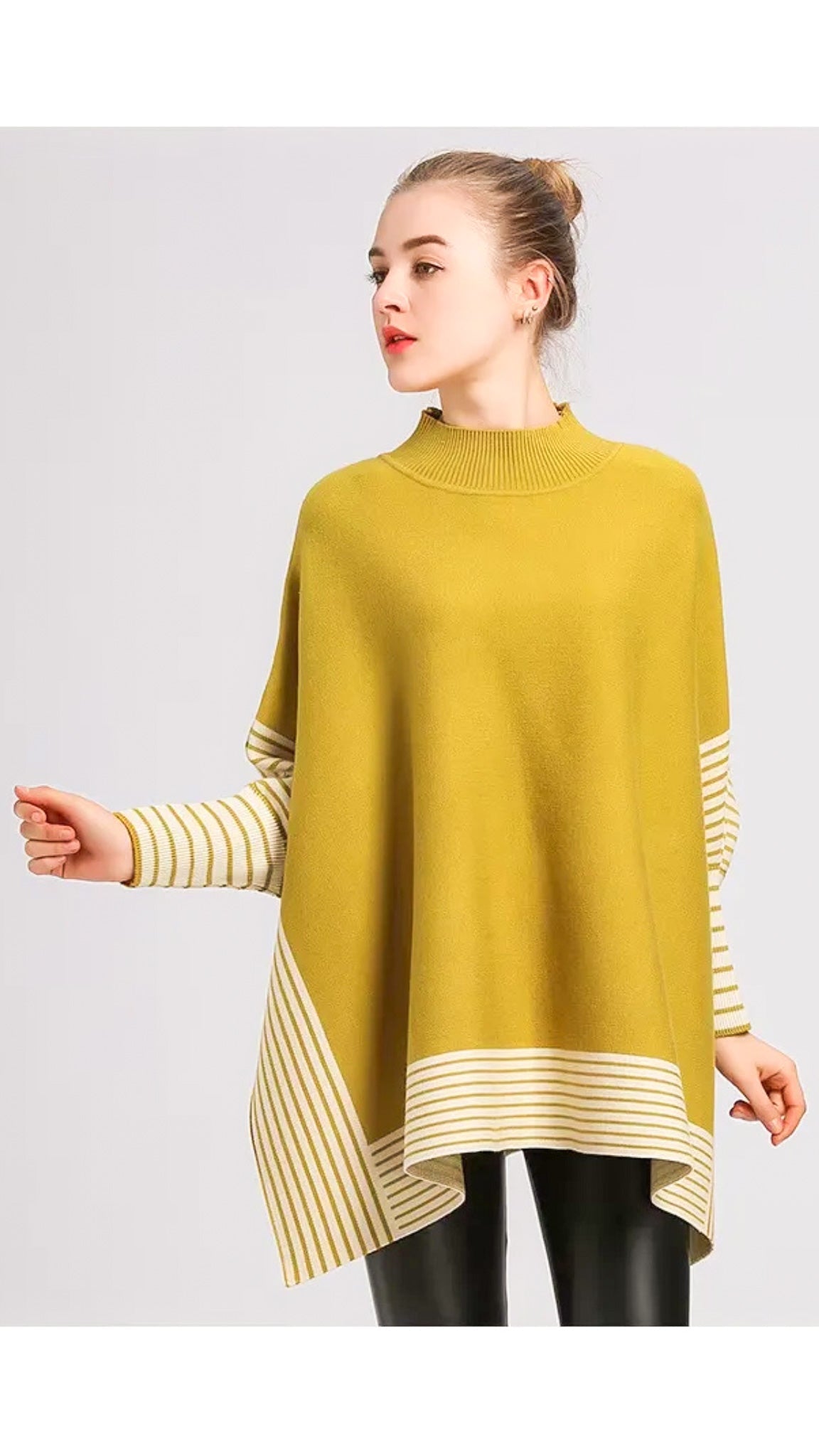 Harper Striped Poncho