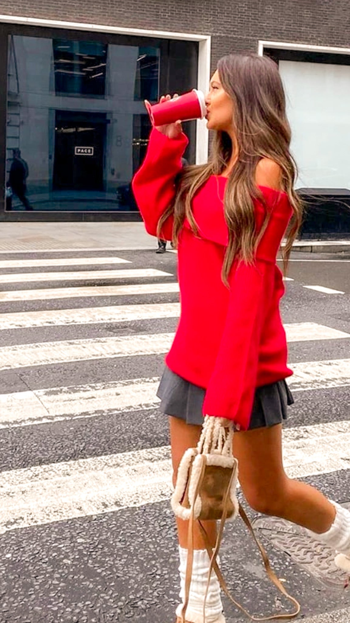 Nerida Off Shoulder Ribbed Sweater