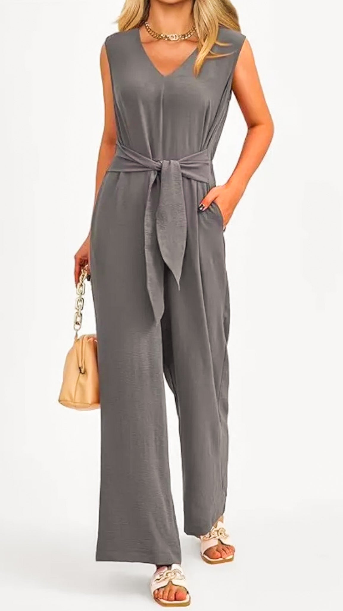Gia Tie-Waist Jumpsuit