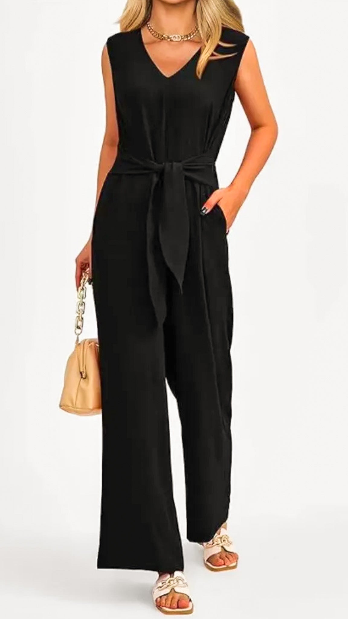 Gia Tie-Waist Jumpsuit