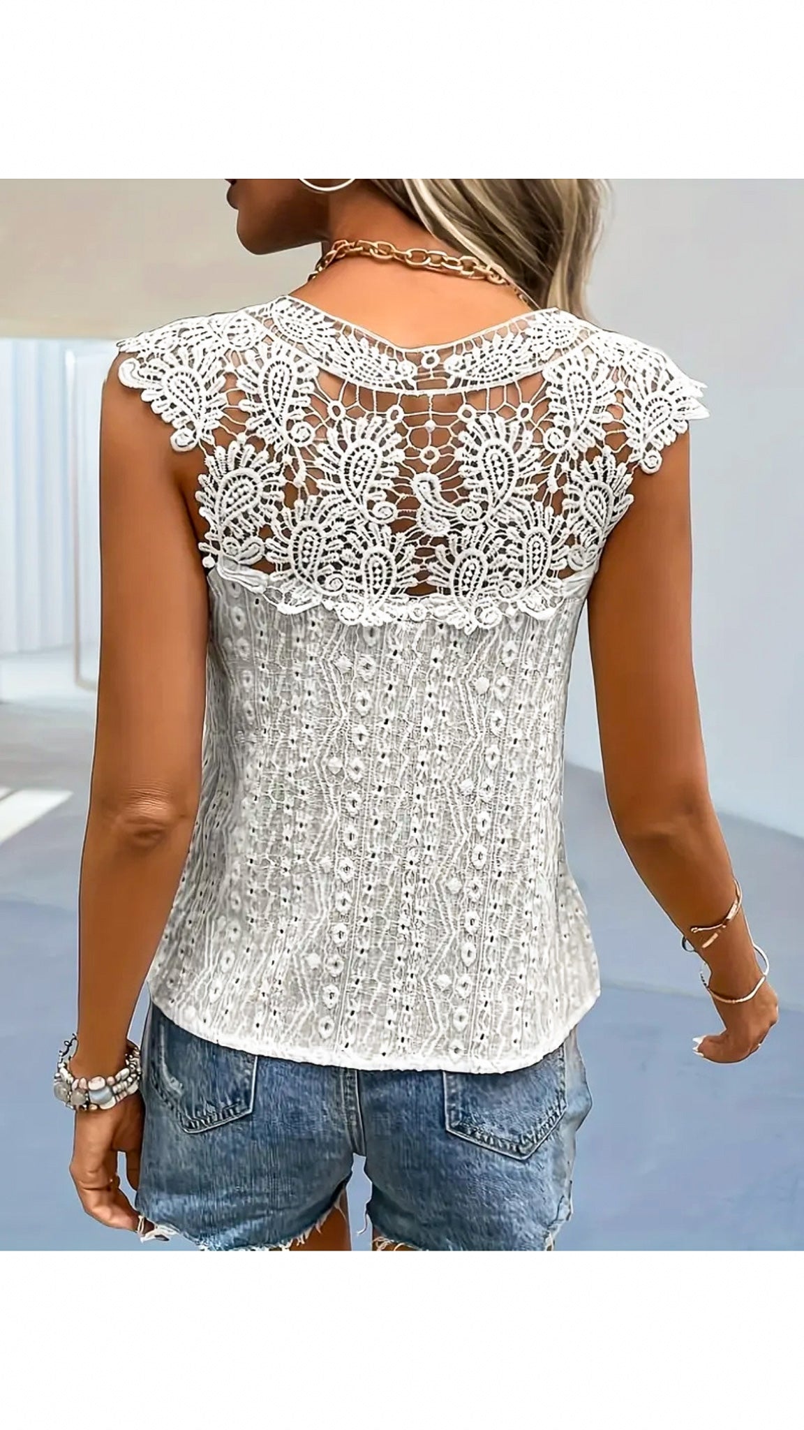 Lydia Lace Yoke Blouse