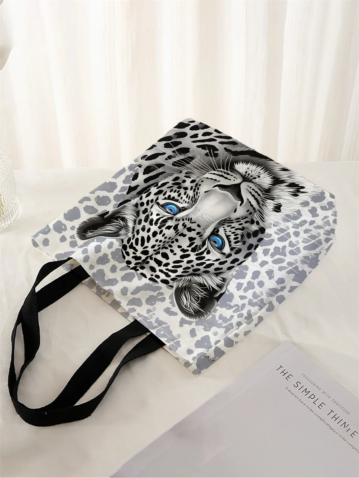 Aurora Blue-Eyed Leopard Tote