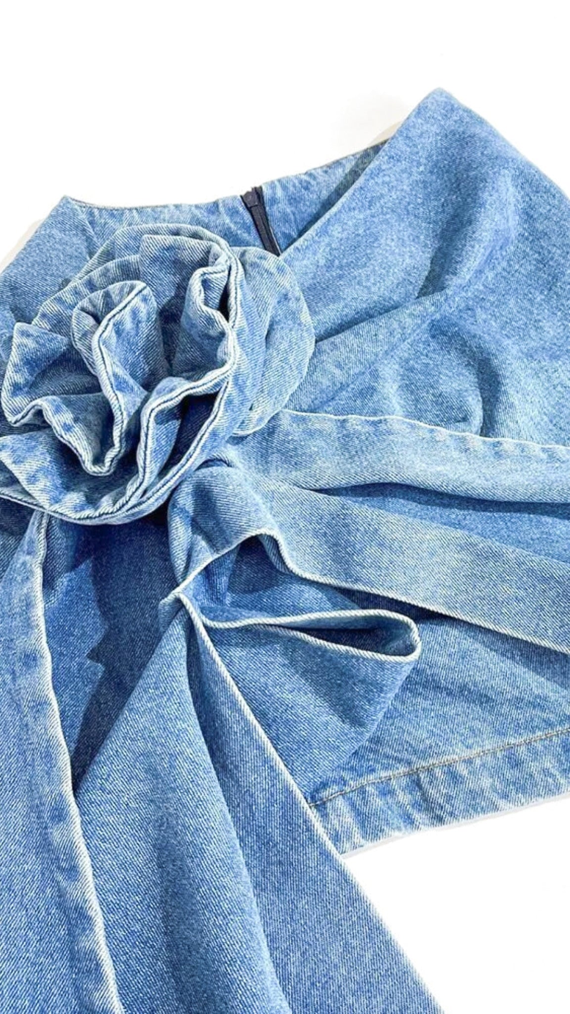 Petra Elaborate Denim Mini Skirt