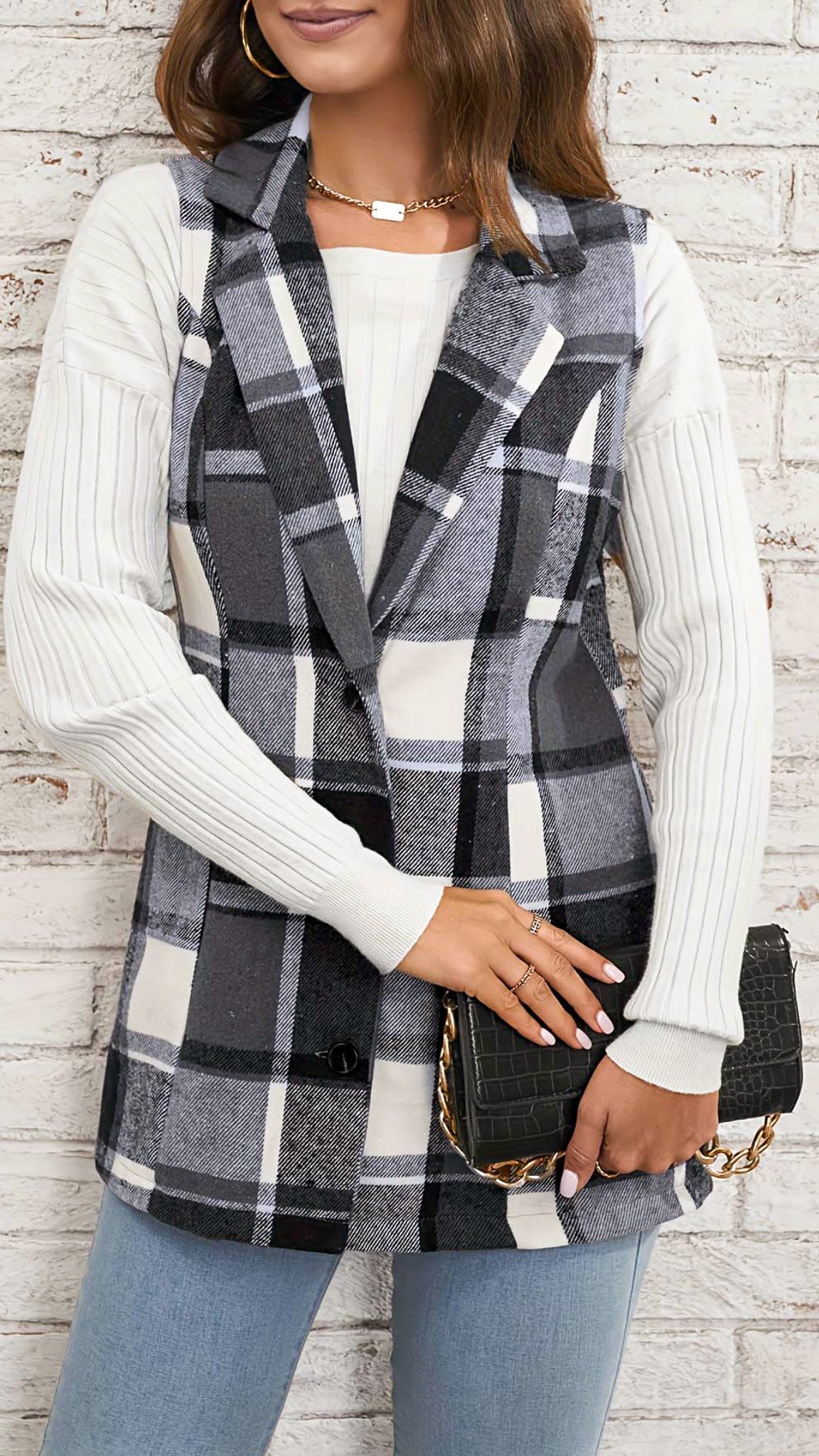 Olivia Checkered Vest