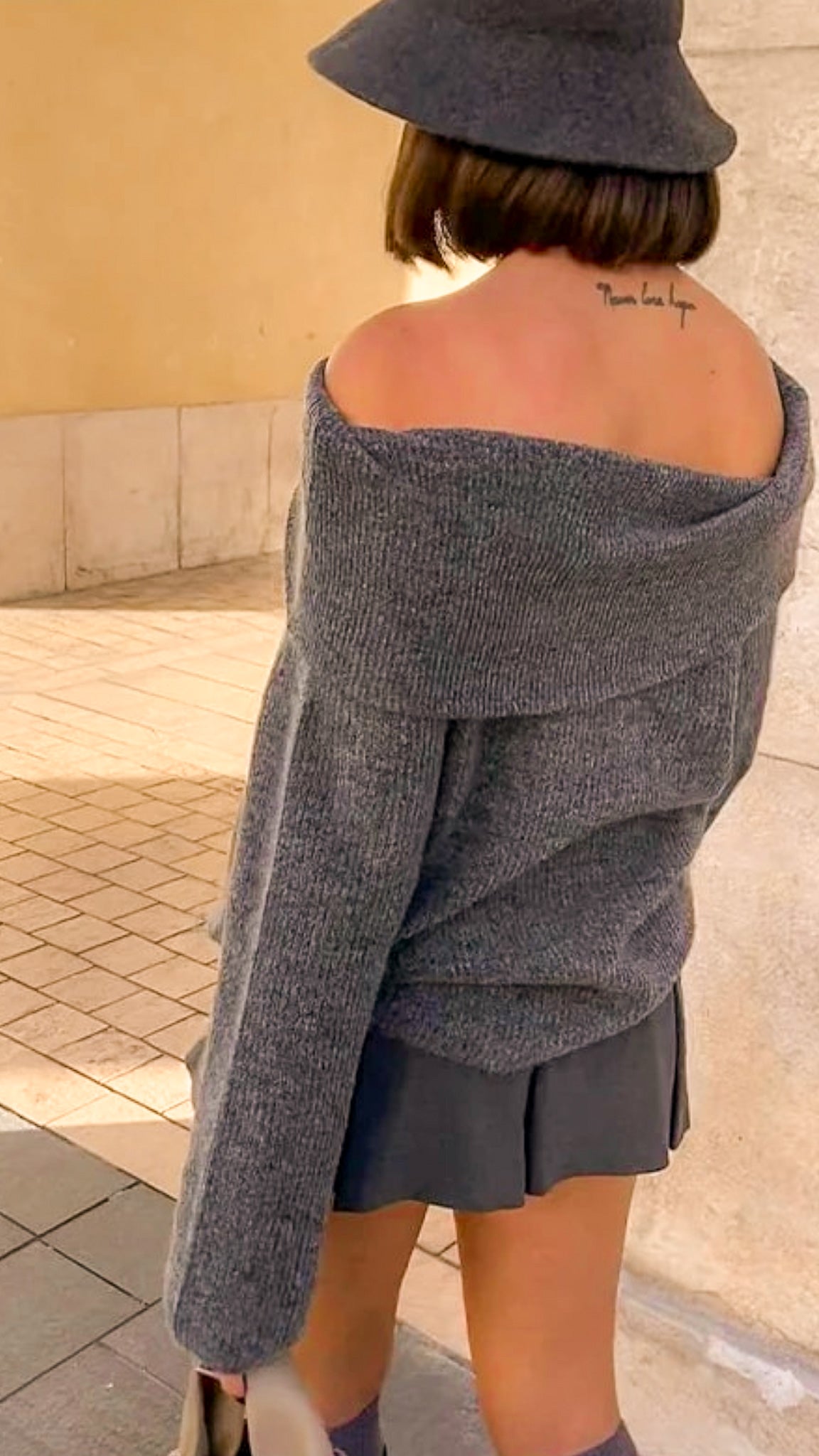 Nerida Off Shoulder Ribbed Sweater