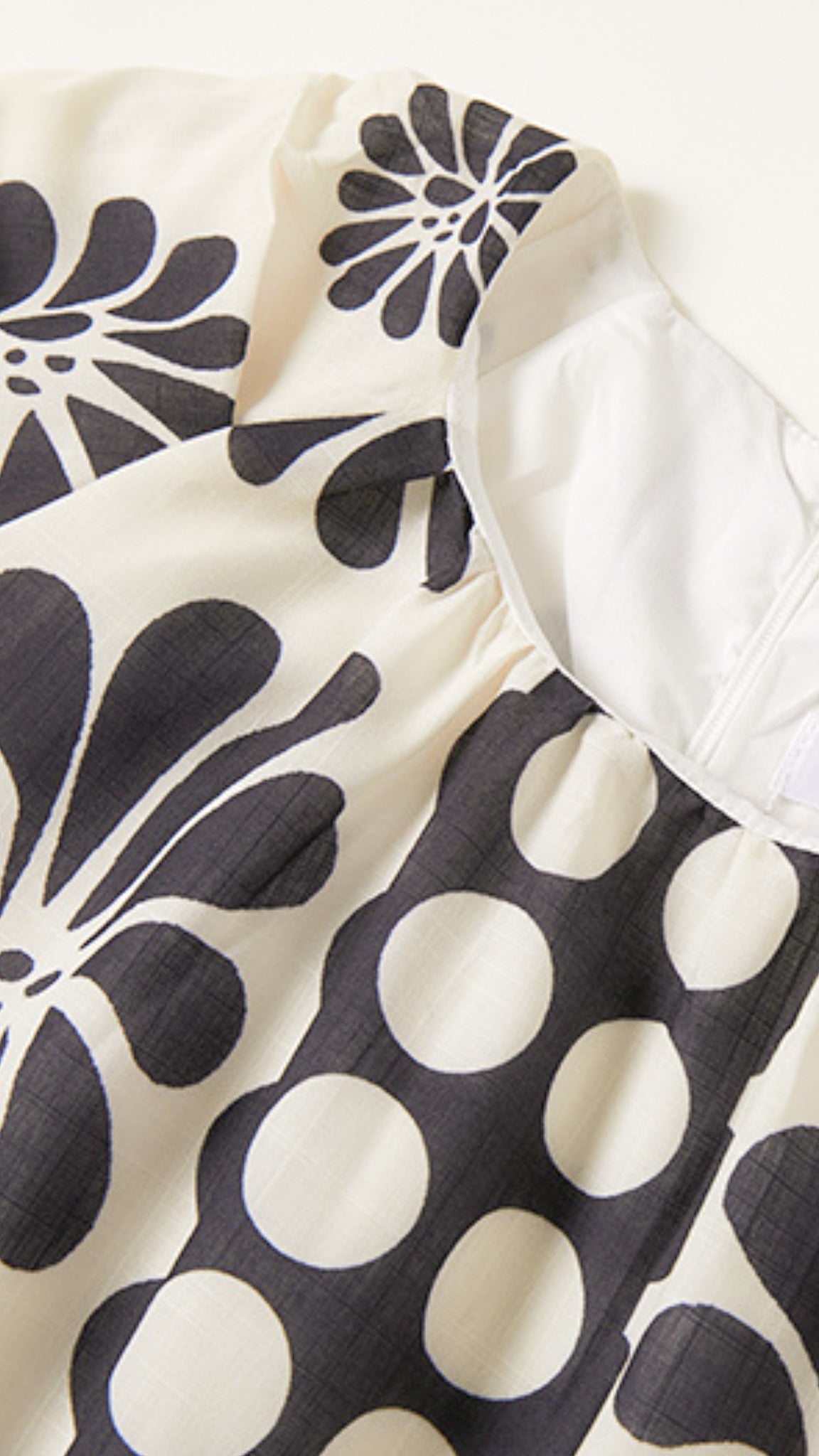 Josie Black & White Contrast Printed Dress