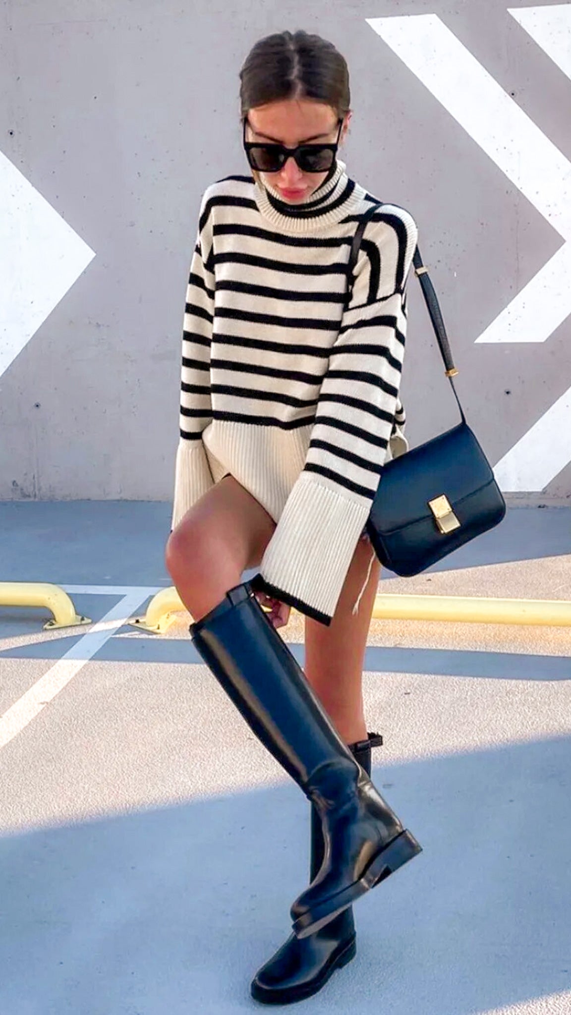 Cordelia Striped Turtleneck Sweater