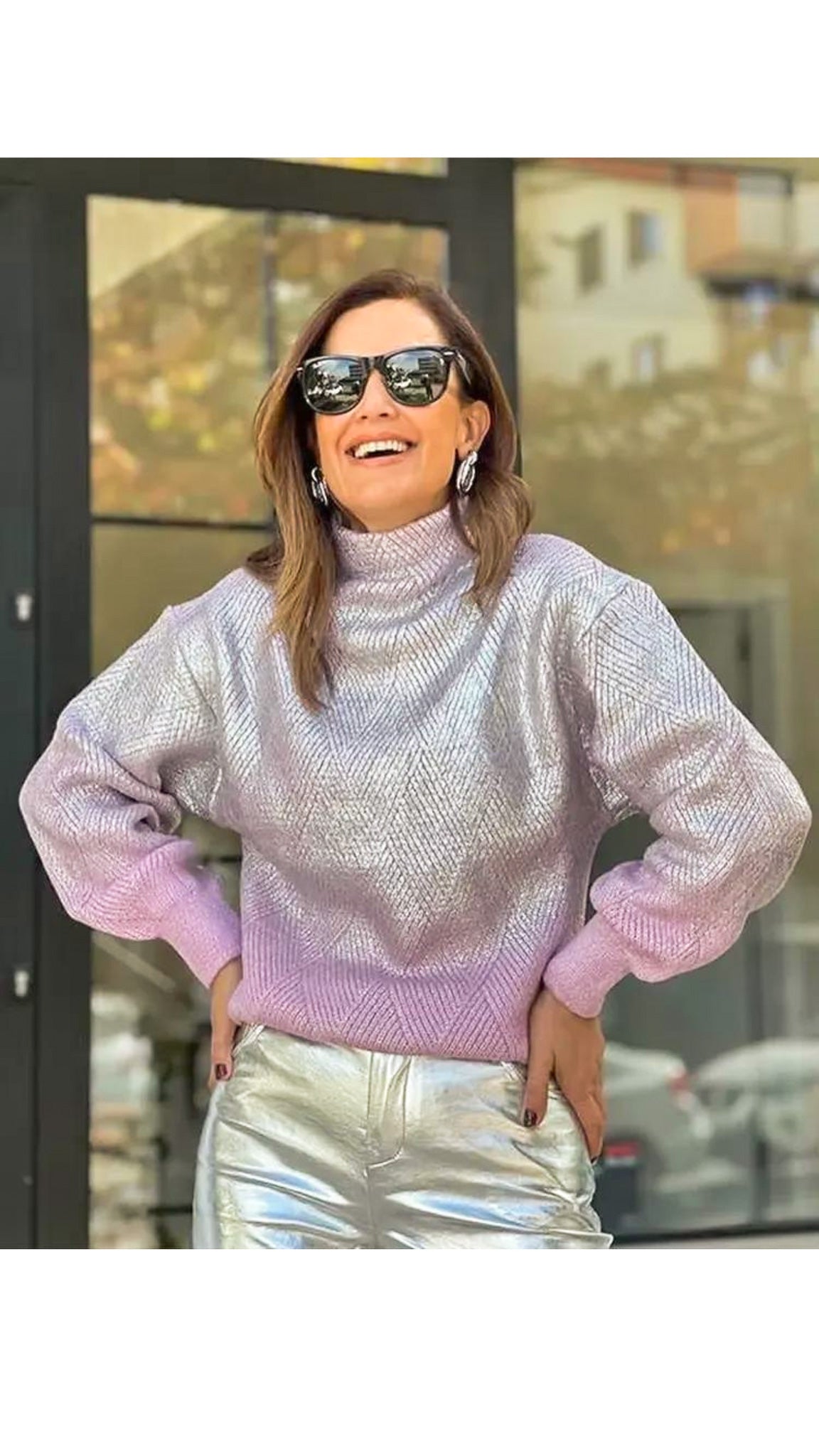 Elsie Ombre Metallic Sweater