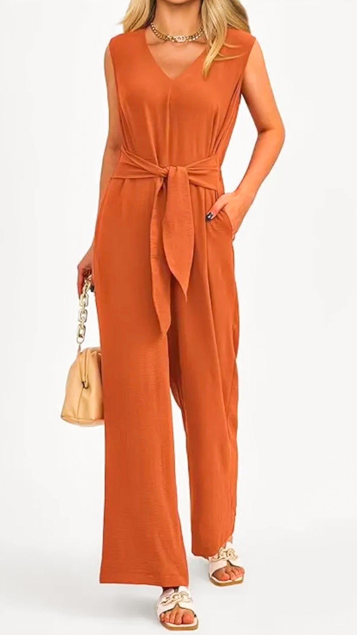 Gia Tie-Waist Jumpsuit