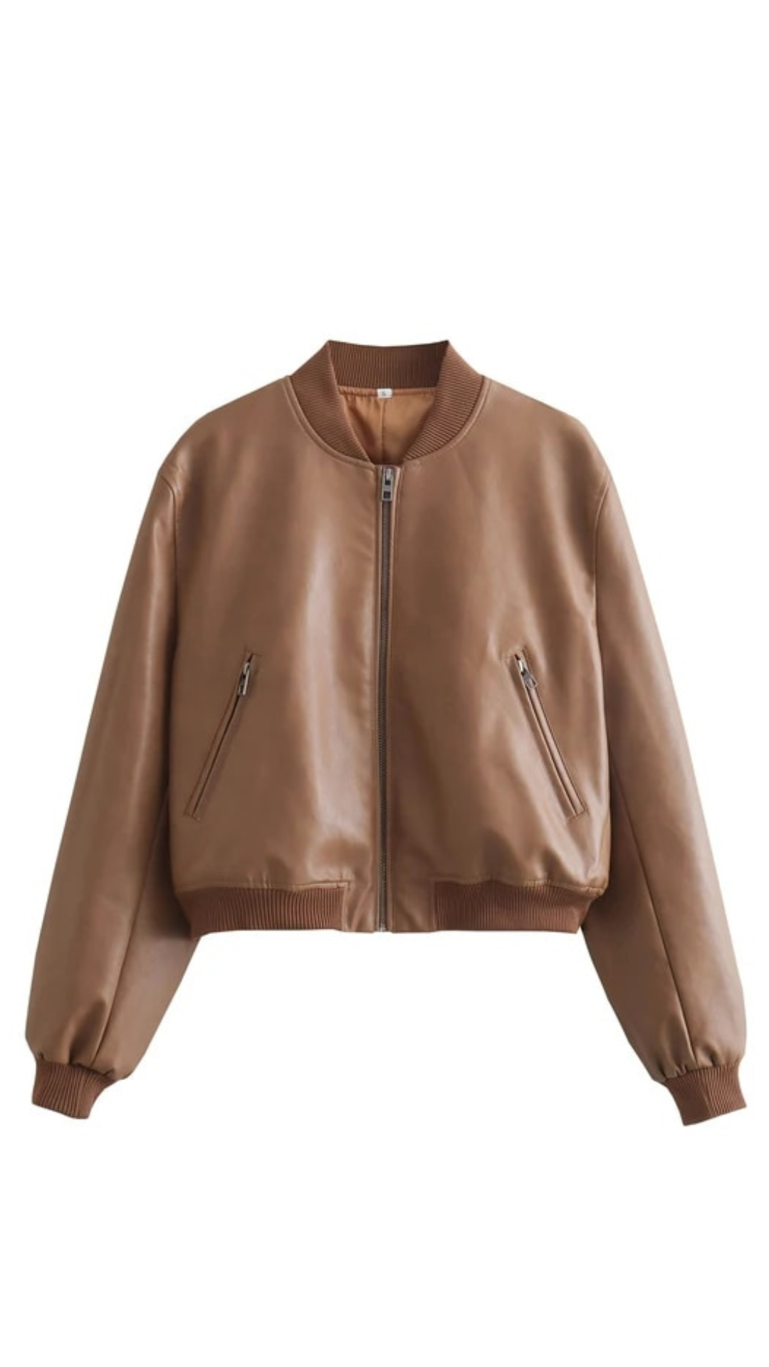 Celeste Faux Leather Bomber Jacket