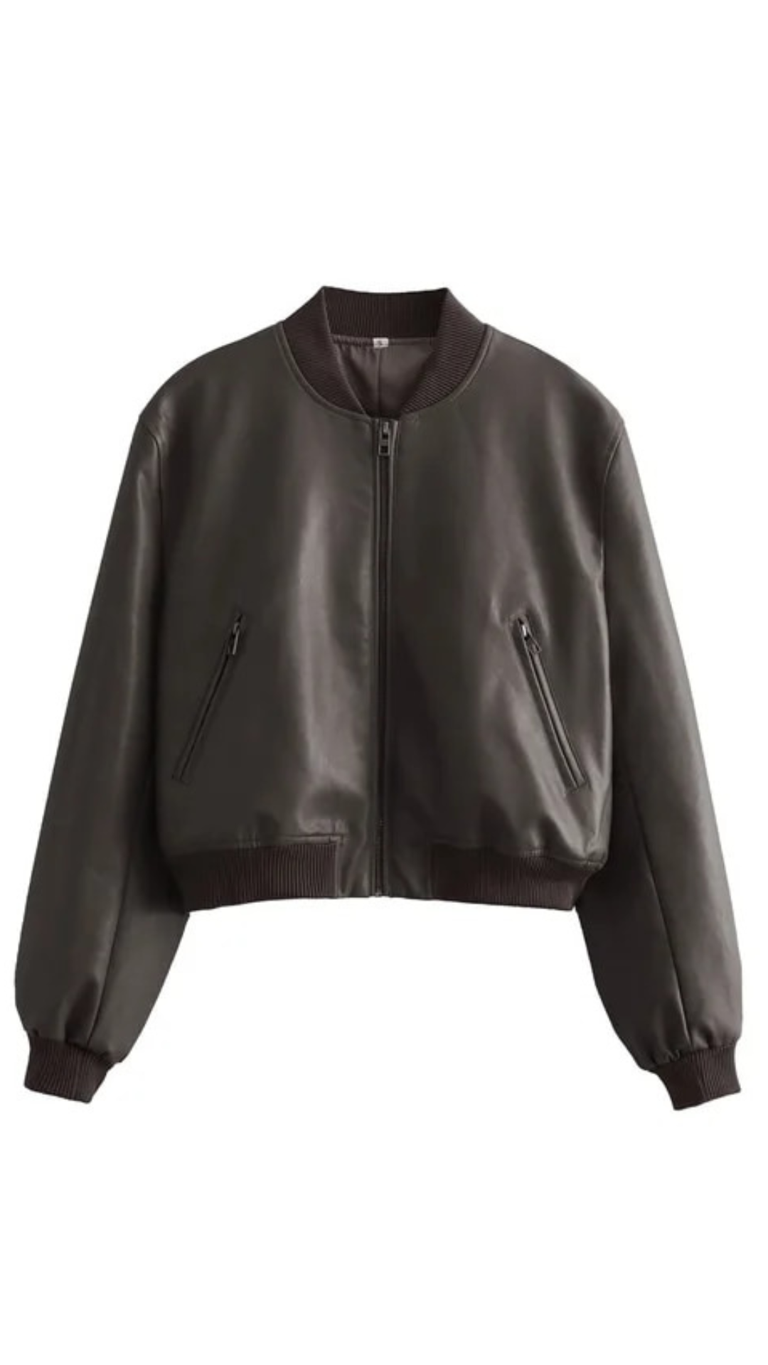Celeste Faux Leather Bomber Jacket