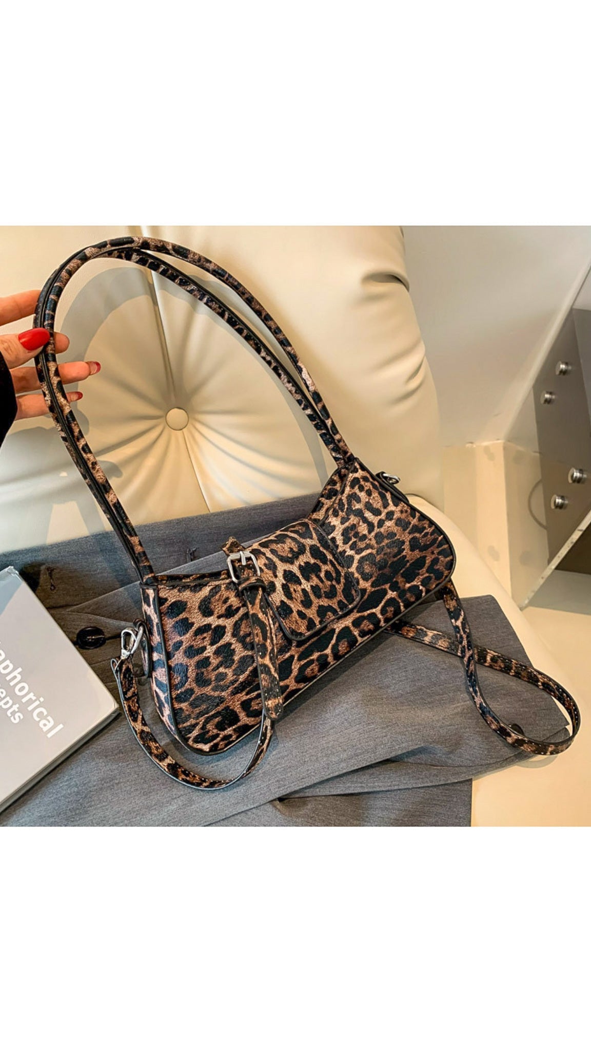 Tessa Leopard Print Handbag