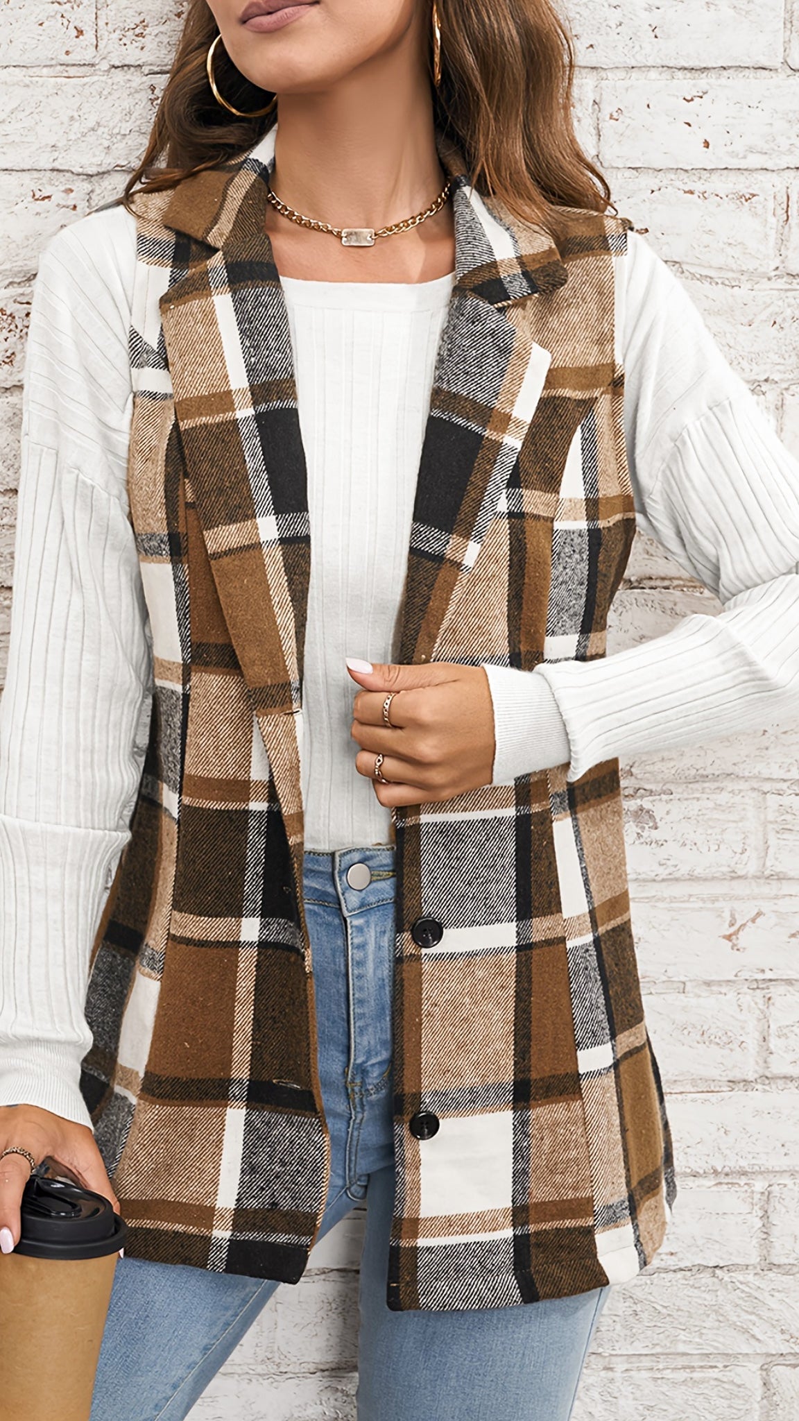 Olivia Checkered Vest