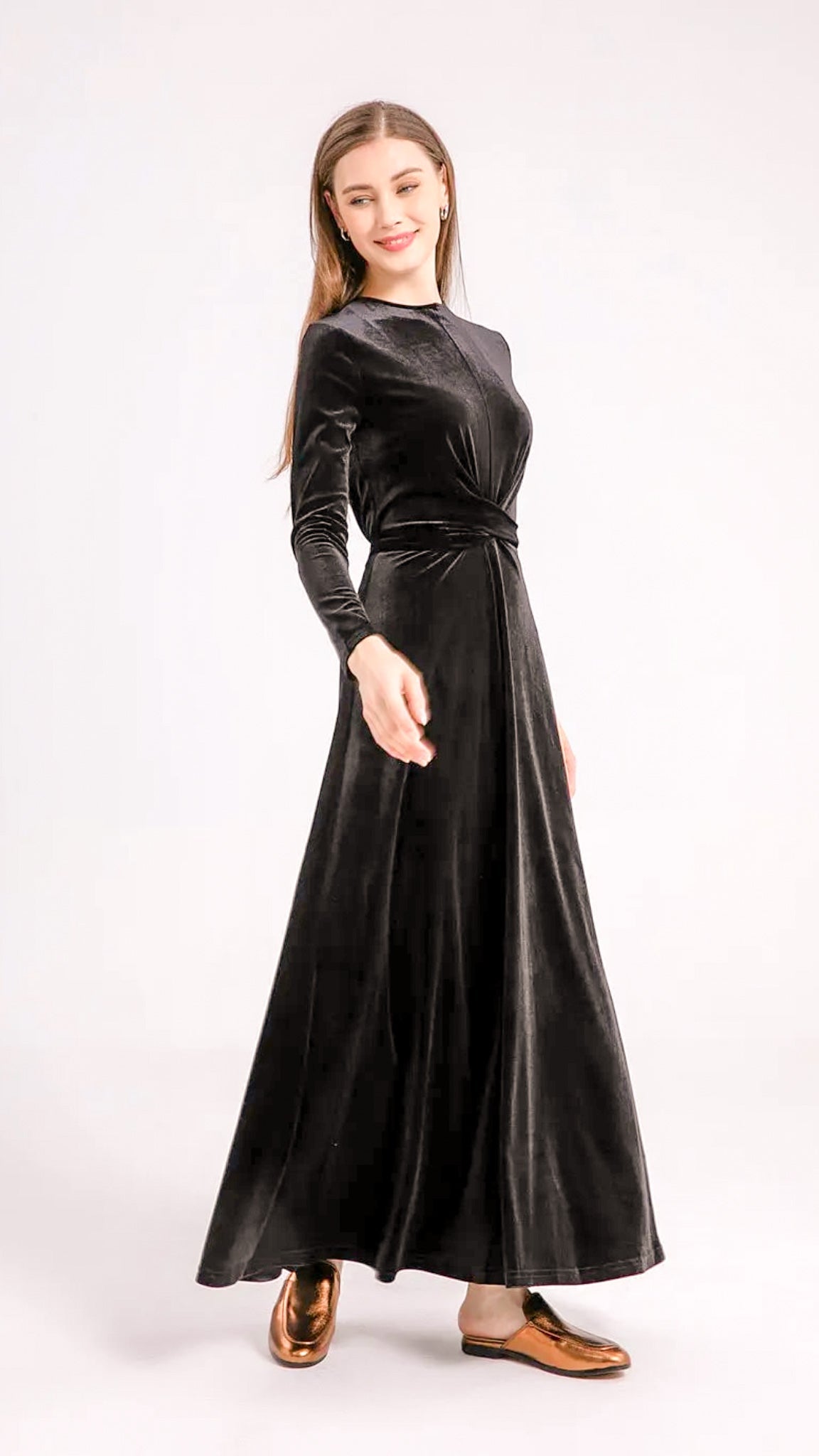 Wren Velvet A-Line Dress