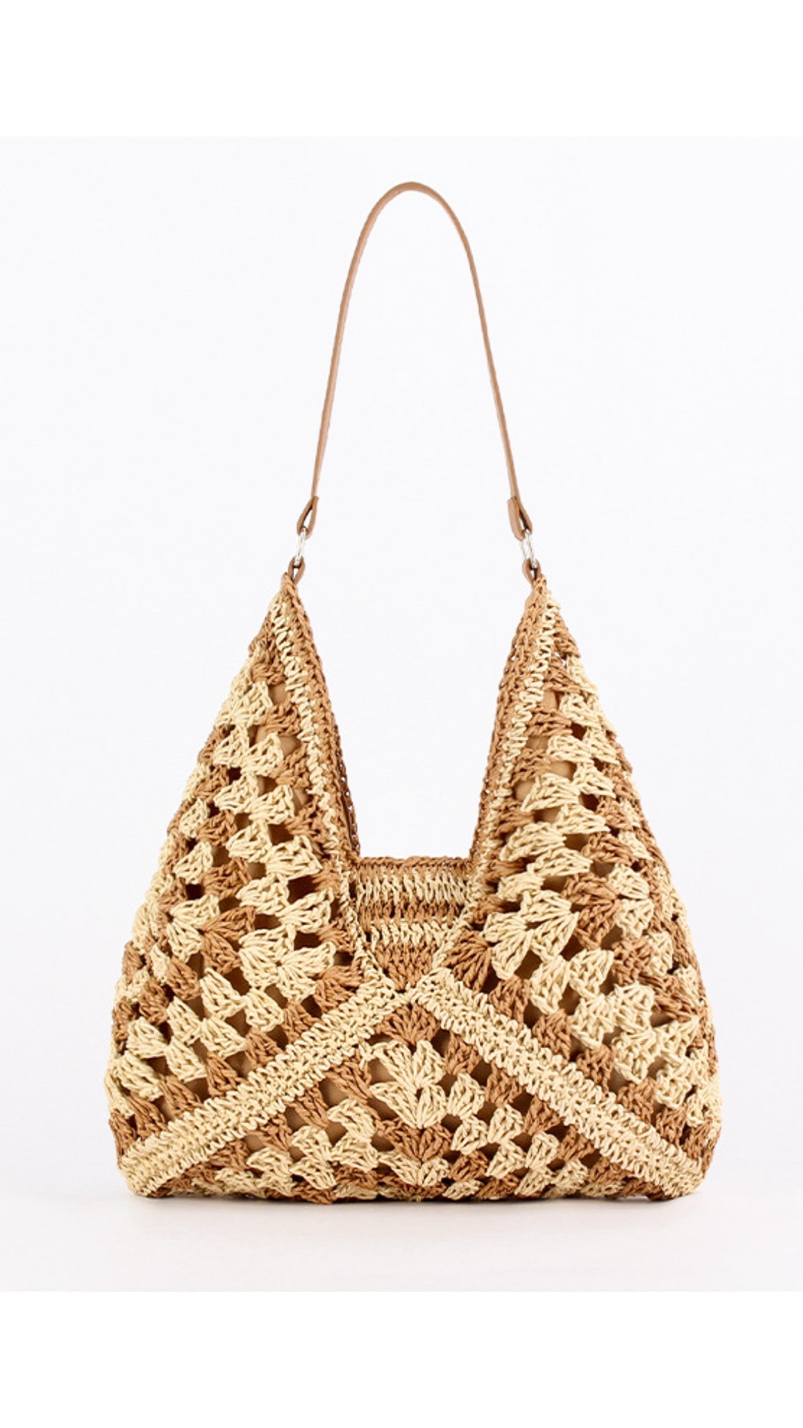 Evelyn Straw Shoulder Bag