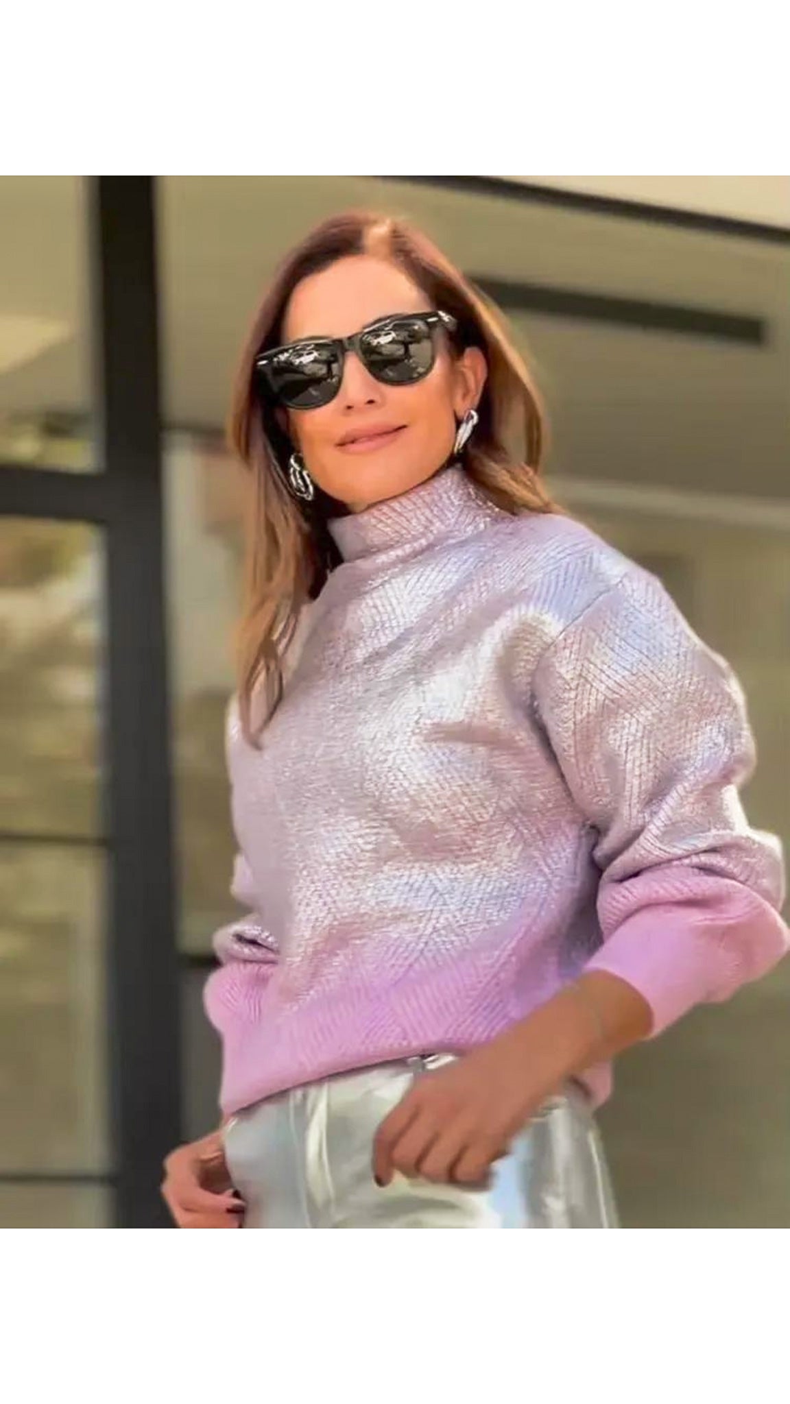 Elsie Ombre Metallic Sweater
