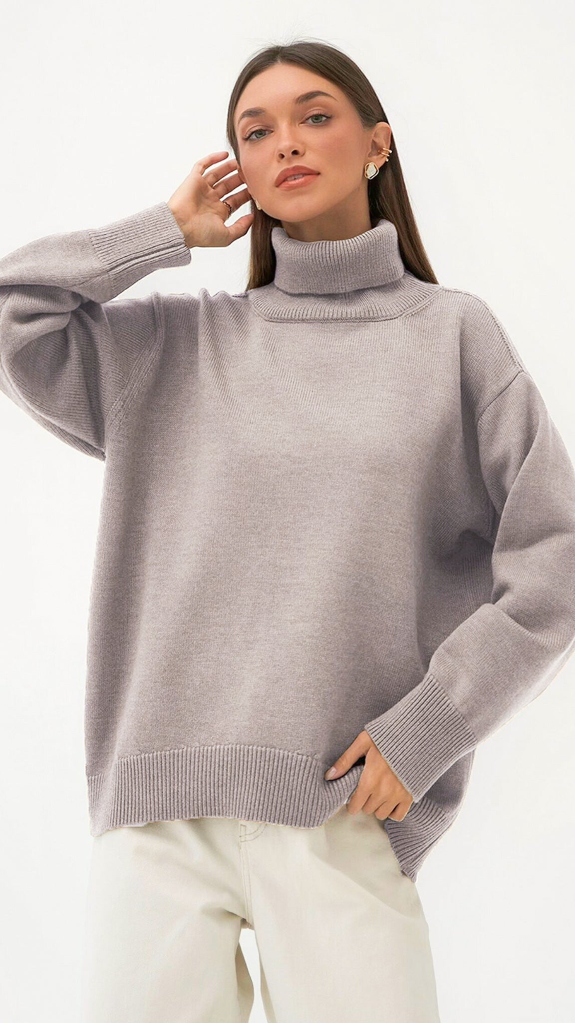 Coraline Turtleneck Sweater (Loose Fit)