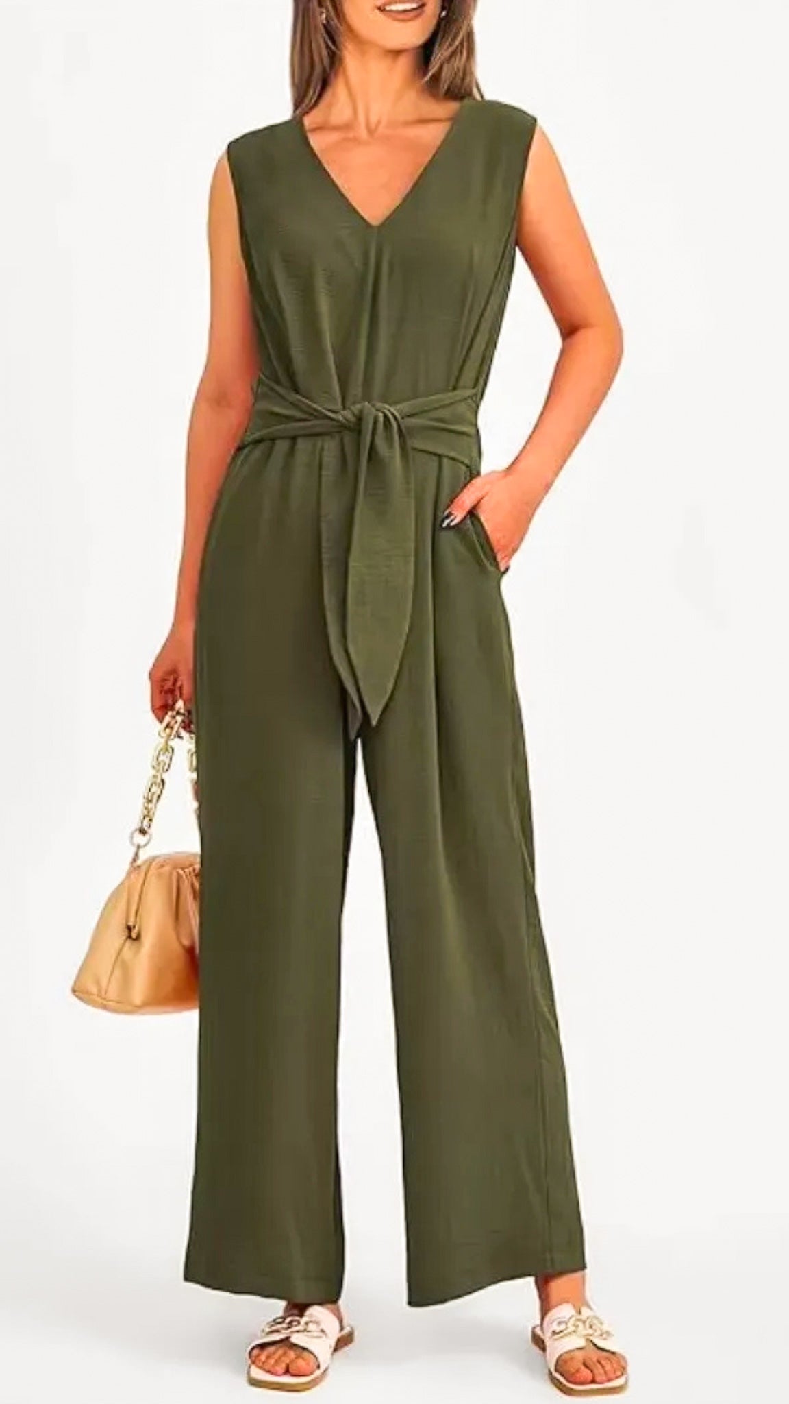 Gia Tie-Waist Jumpsuit