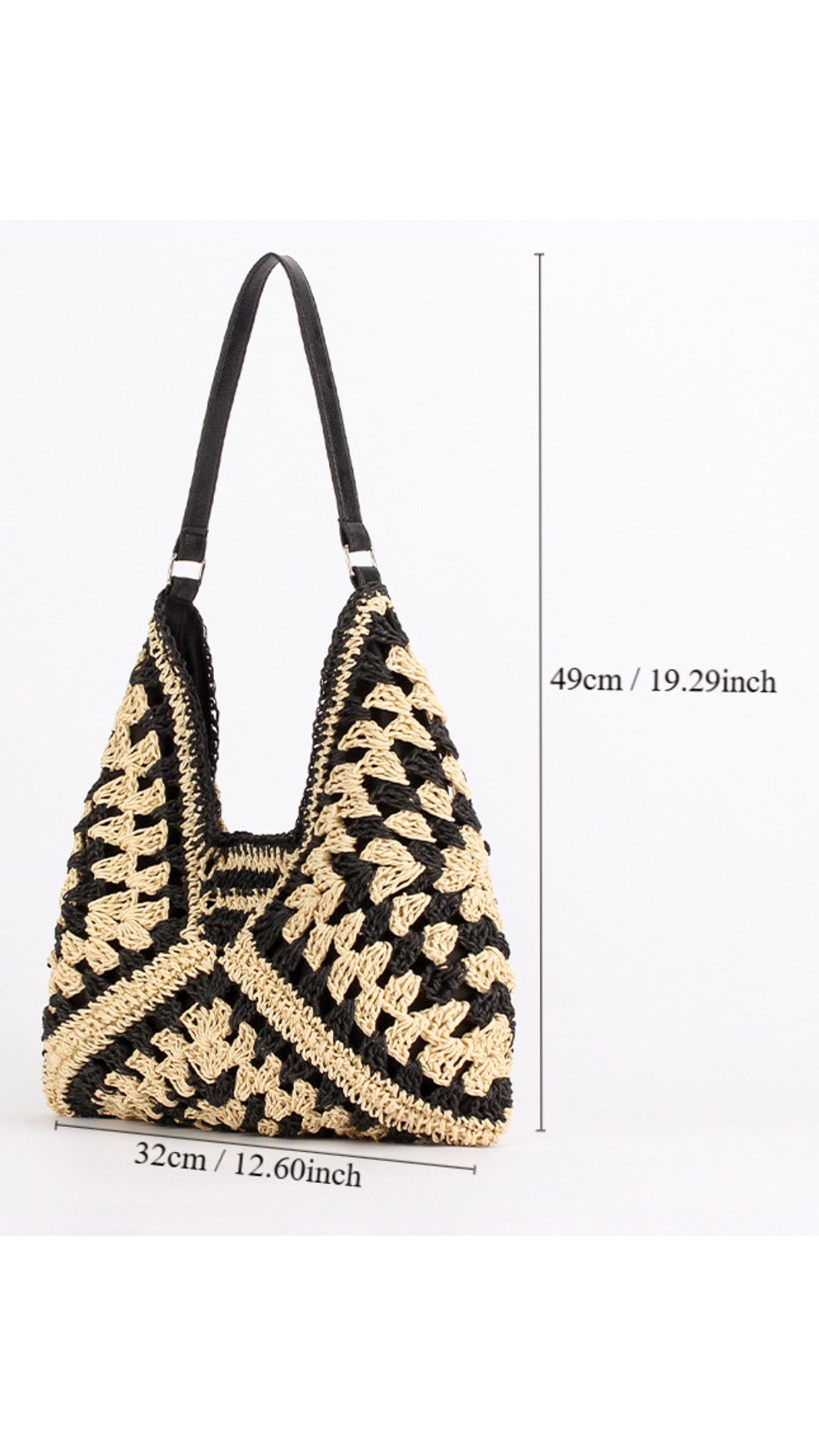 Evelyn Straw Shoulder Bag