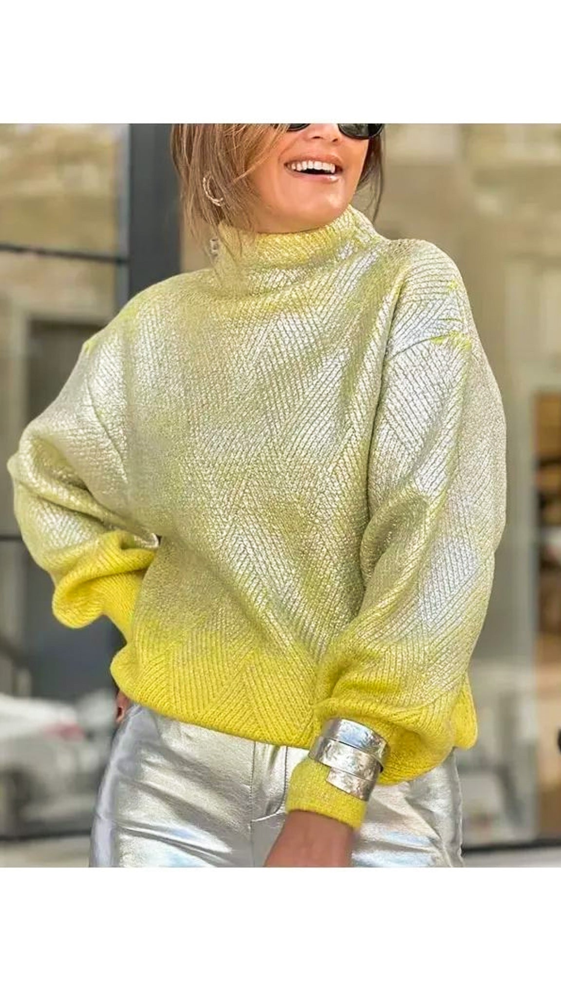 Elsie Ombre Metallic Sweater