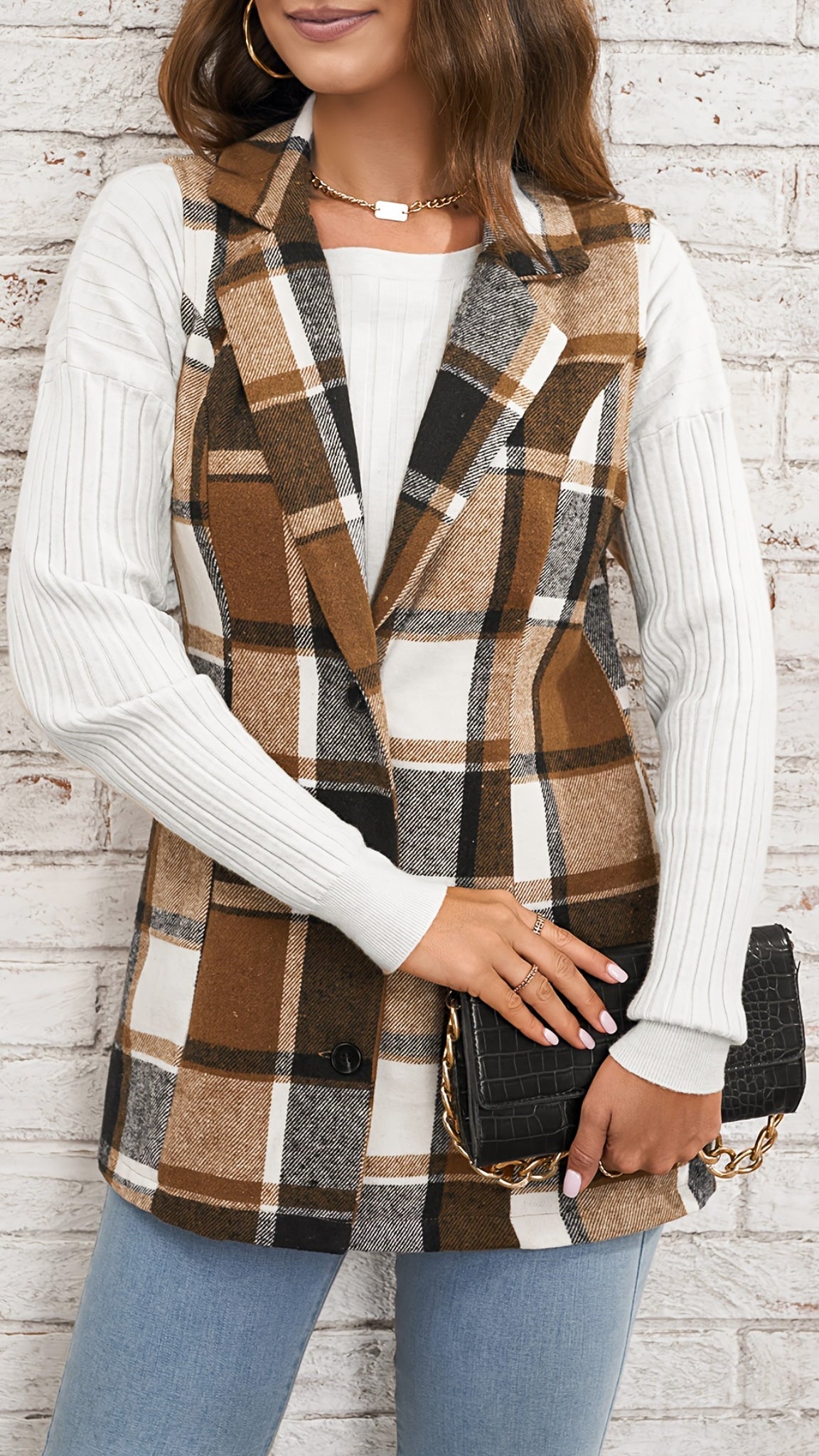 Olivia Checkered Vest