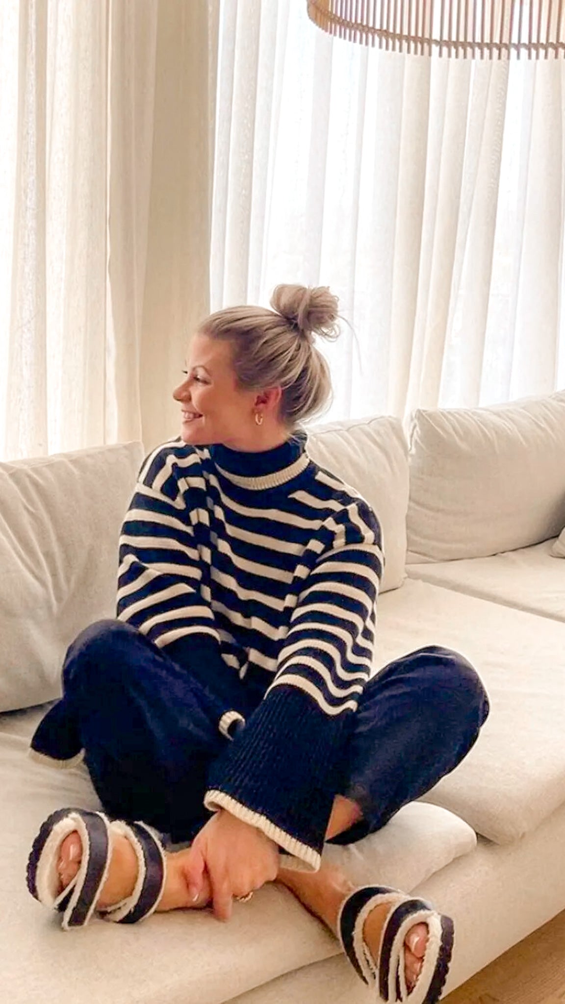 Cordelia Striped Turtleneck Sweater