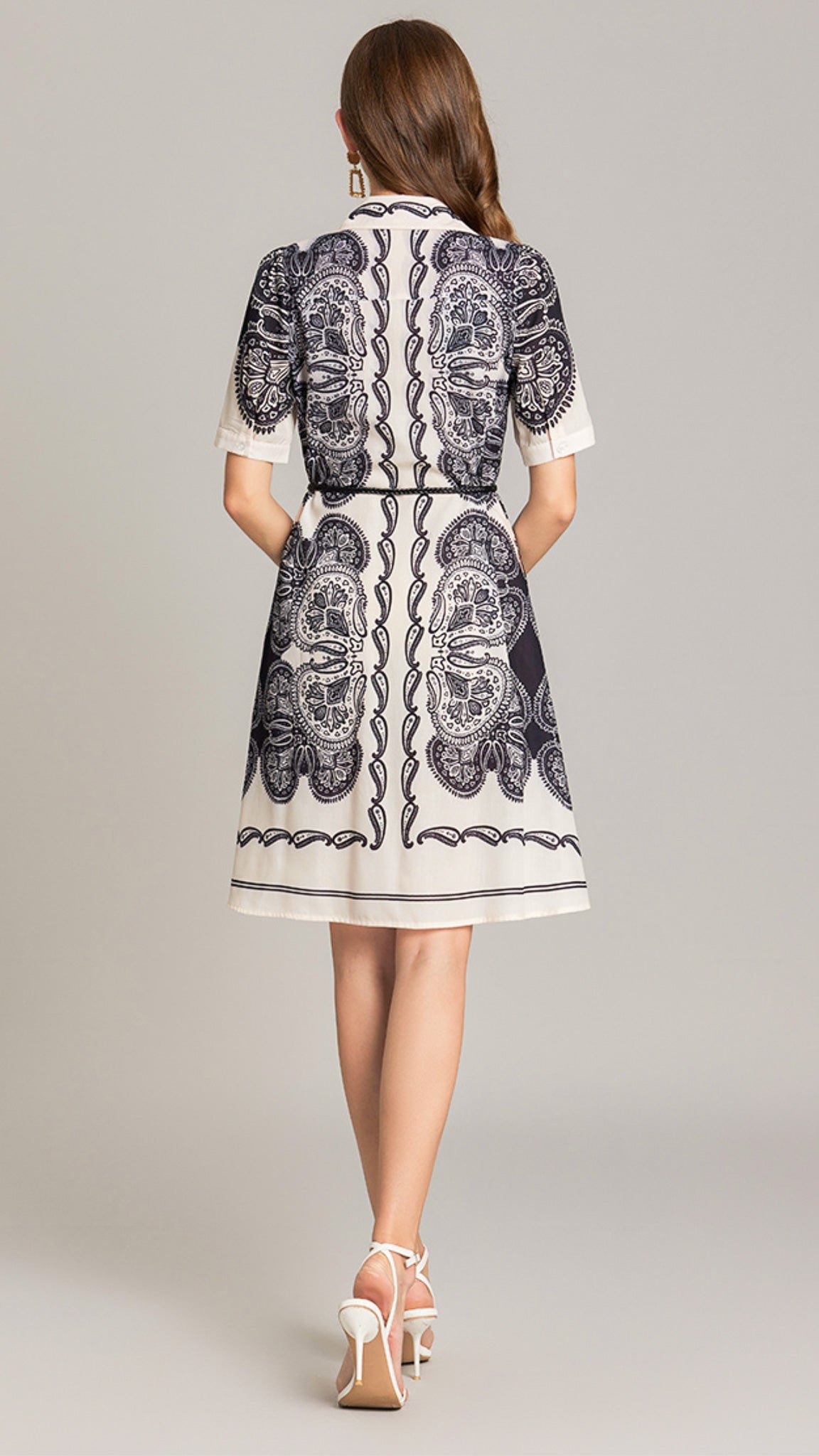 Juliana Paisley Printed Shirt Dress