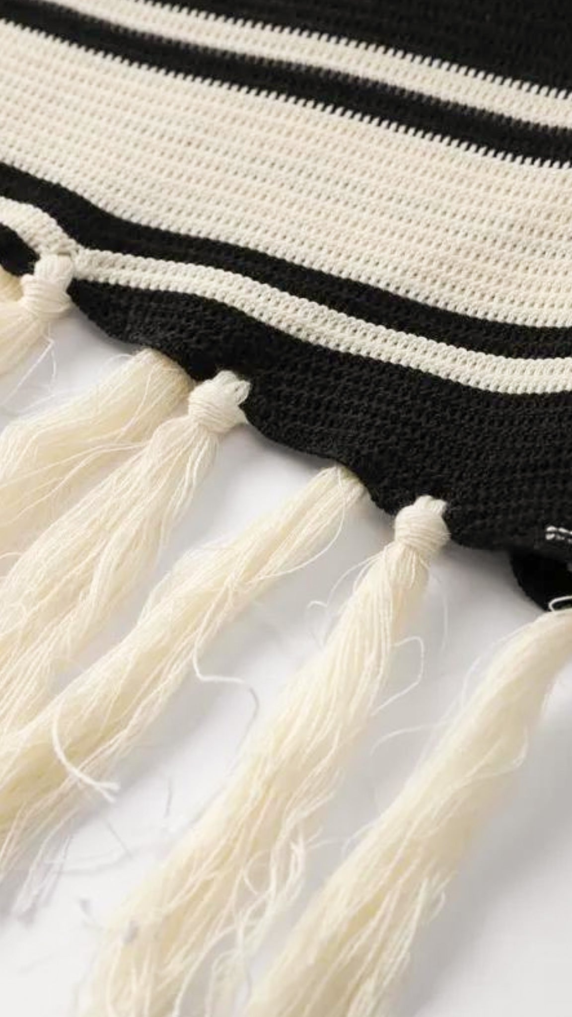 Iris Tassel Fringe Chevron Striped Dress