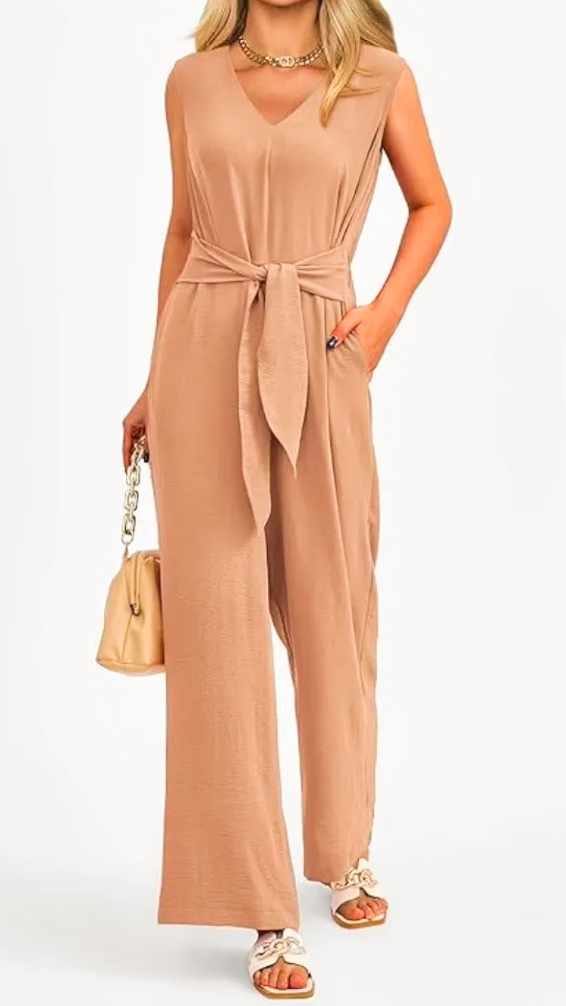 Gia Tie-Waist Jumpsuit