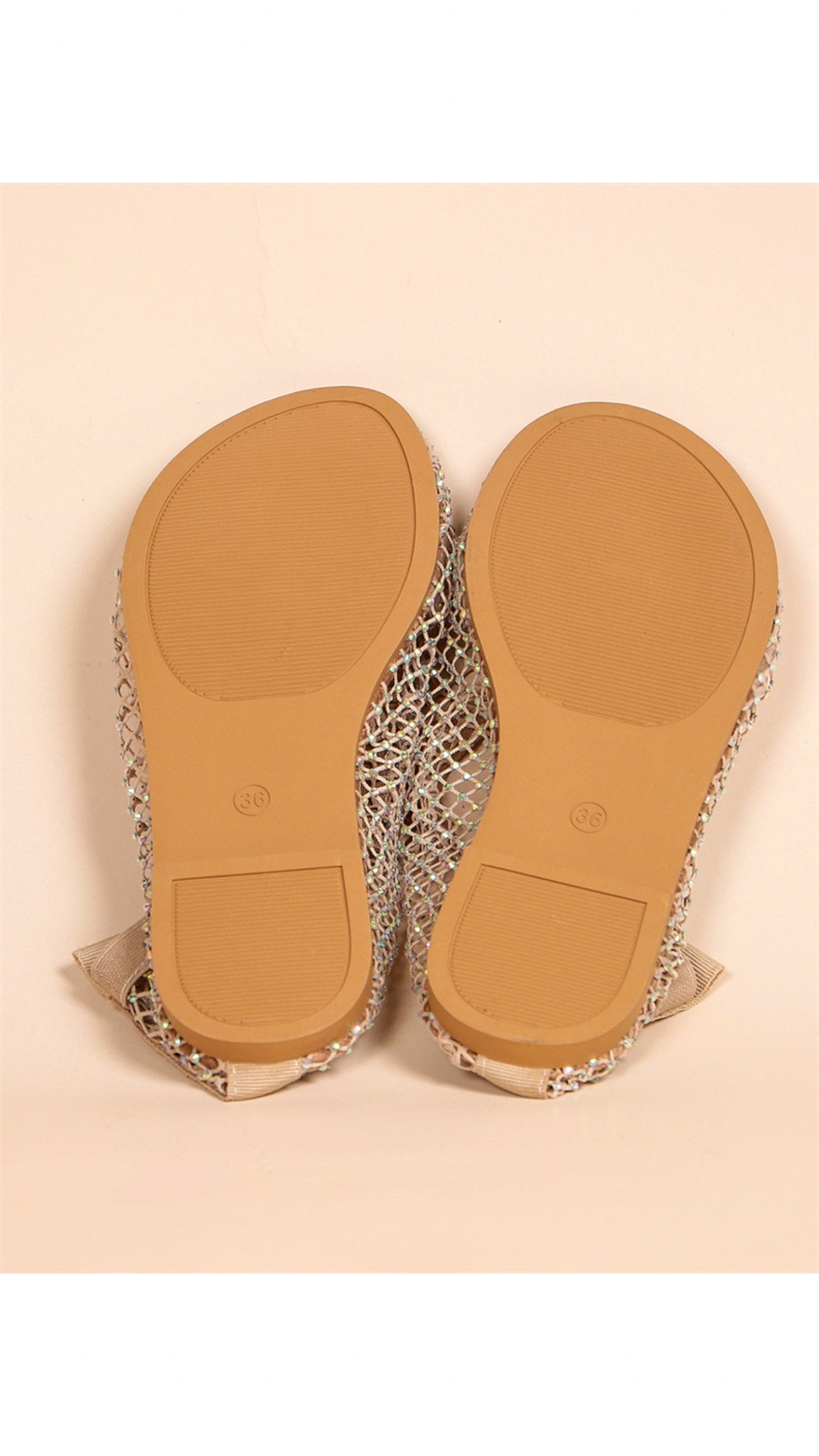 Lucille Diamante Embellished Mesh Flats