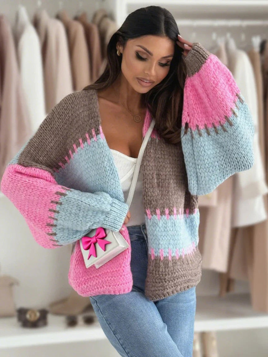 Brielle Colorblock Knit Cardigan