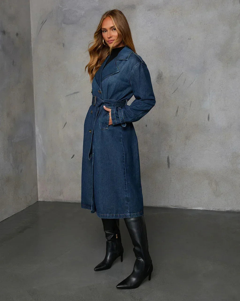 Diana Denim Trench Coat