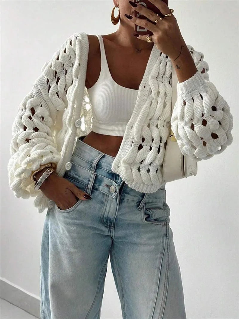 Brittany Bubble Knit Cardigan