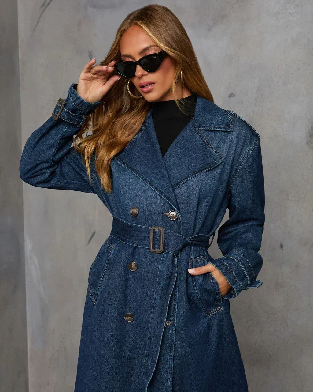 Diana Denim Trench Coat